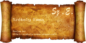 Székely Emma névjegykártya