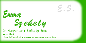 emma szekely business card